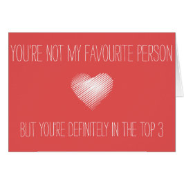 Você não é meu favorito, mas você é cartão da