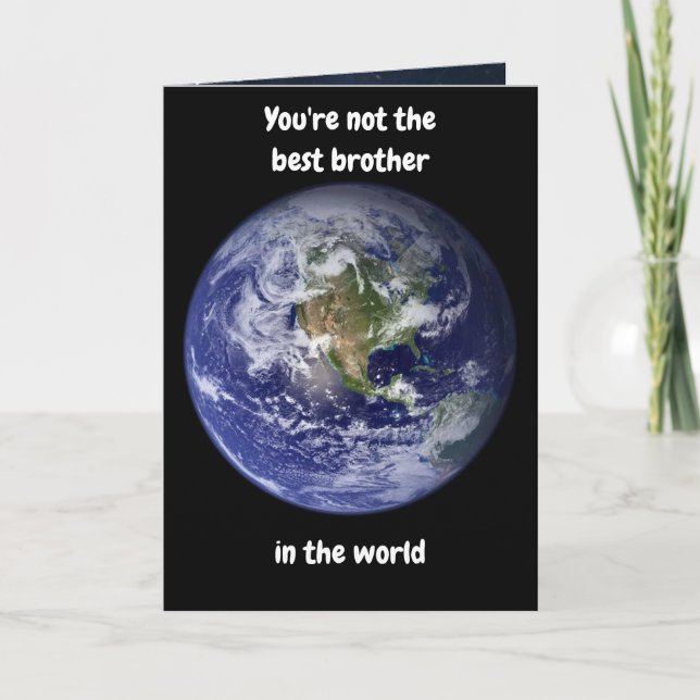 Você não é o melhor irmão do mundo. Cartão (Frente)