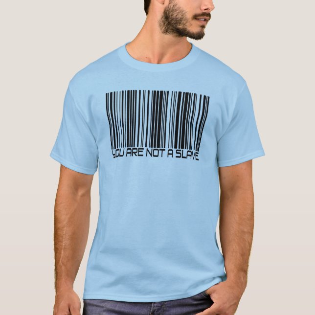 Você não é um escravo - t-shirt do código de (Frente)