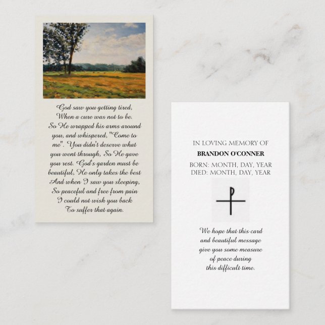 Você Não Está Sozinha Cartão de condolências (Frente/Verso)