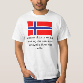 Você não pode ler este t-shirt norueguês