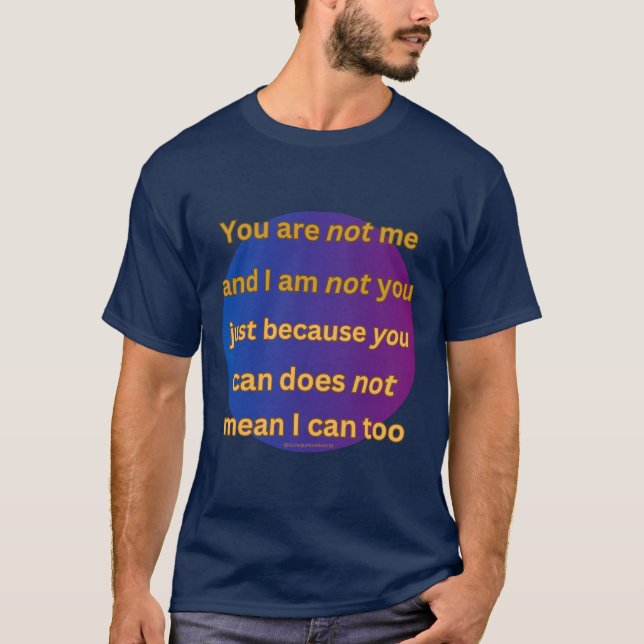 "Você não sou eu" pensava poema T-shirt (Frente)