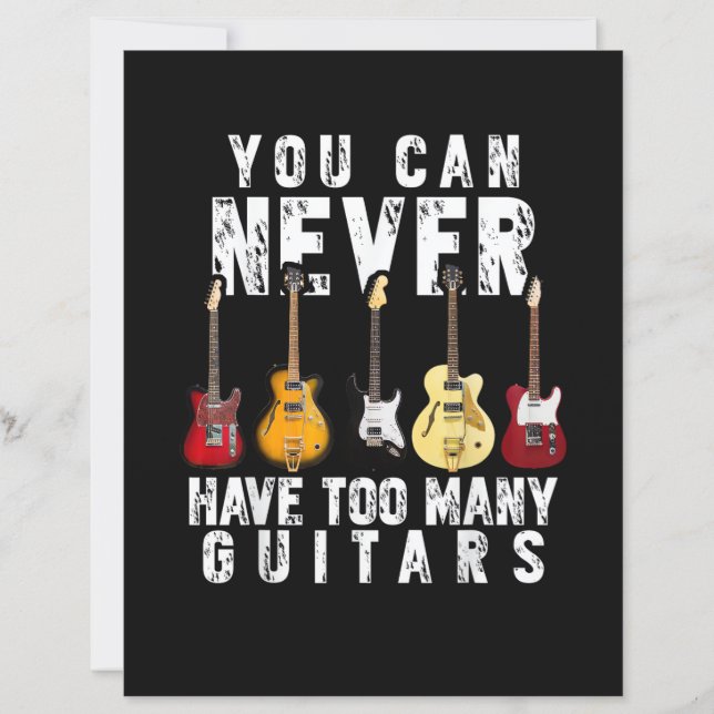 Você Nunca Pode Ter Muitos Guitarras Música Piada  (Frente)