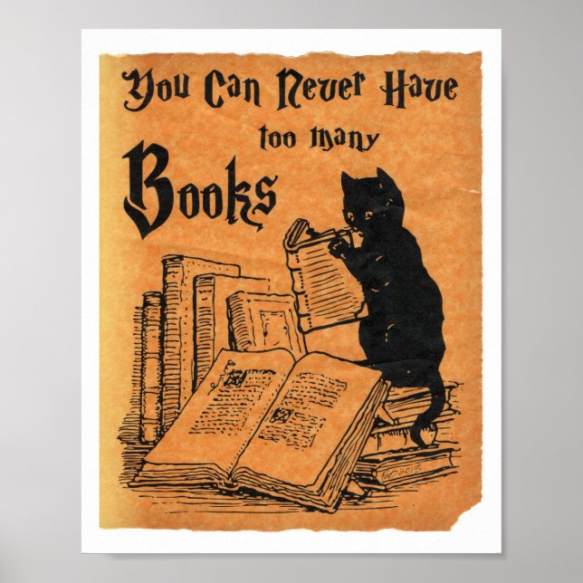 Você Nunca Pode Ter Muitos Livros, Cat Poster (Frente)