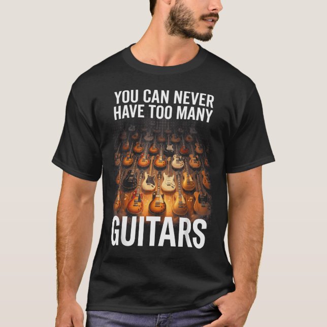 Você Nunca Pode Ter Muitos Violões Camiseta Divert (Frente)