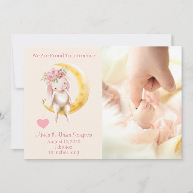 Você pendurou o anúncio de nascimento da foto de B (Frente)