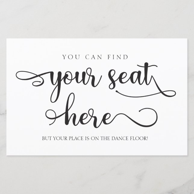 Você pode encontrar seu assento aqui Sinal de Casa (Frente)