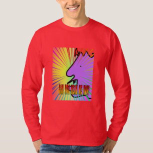 Você Pode Me Ouvir Agora? Camisa T Vermelha Longa