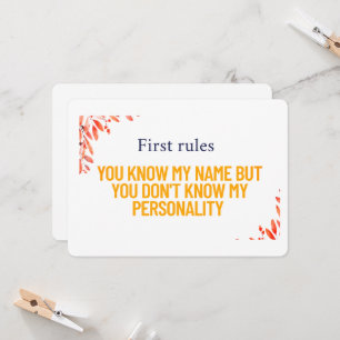 Você Sabe Meu Nome Convite & Cartão-Postal - Pers 