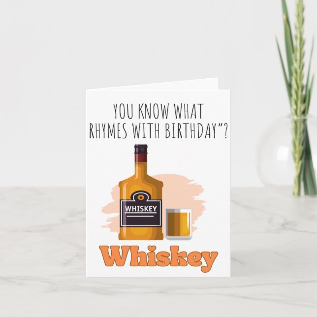 Você Sabe O Que Whiskey O Cartão De Aniversár (Frente)
