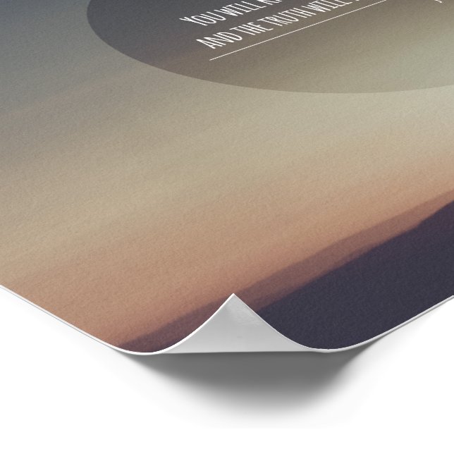 Você saberá a Verdade John 8:32 Verse Poster (Borda)