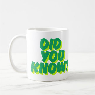Você Sabia? Caneca de Café com Citação Inspiradora