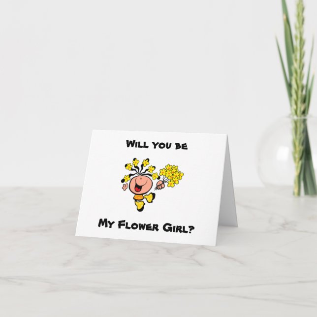 Você será meu cartão de cartografia da Flower Girl (Frente)