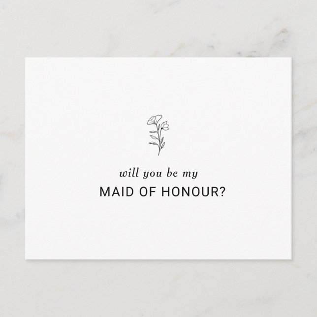 Você será meu cartão de convite de Dama de Honra (Frente)