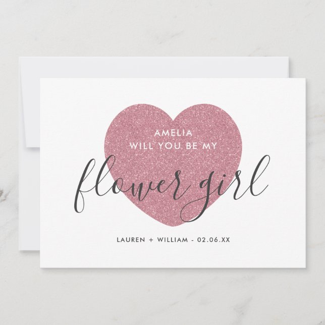 Você Será Meu Cartão De Menina De Flor - Glitor (Frente)