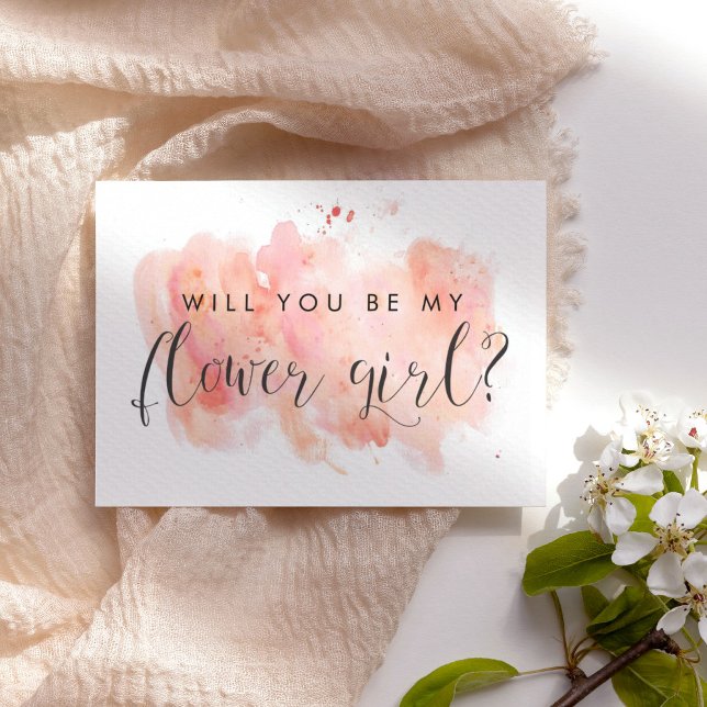 Você Será Meu Cartão De Menina Flor? (Will You Be My Flower Girl Card)