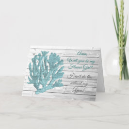 Você será meu Cartão de Proposta de Dama de Flores