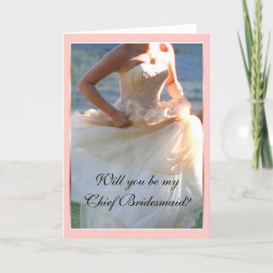 Você será meu cartão de saudação Chefe Bridesmaid?