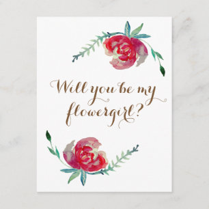Você será meu cartão do convite do flowergirl