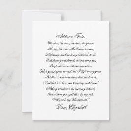 Você Será Meu Cartão Poema De Leia De Birdesmaid?