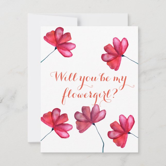 Você será meu cartão postal de convite para flores (Frente)