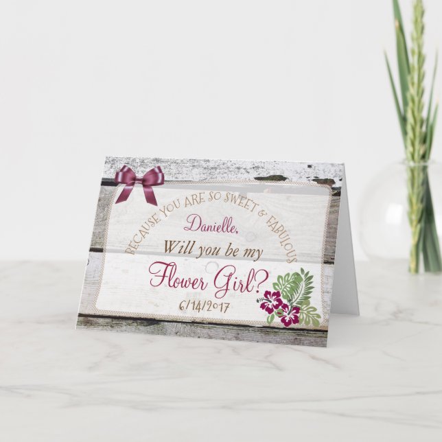 Você será meu cartão rústico de Borgonha do (Frente)