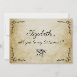 Você será meu cartão vintage da dama de honra?