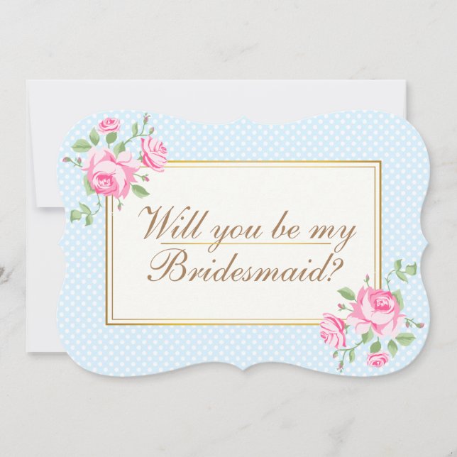Você será meu Convite de Casamento de Bridesmaid? (Frente)
