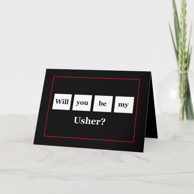 Você Será Meu Convite de Casamento USHER Quadrados (Frente)