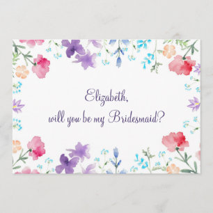 Você será meu convite floral da dama de honra