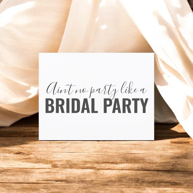 Você Será Meu Engraçado Convite Branca De Bridesma (Criador carregado)