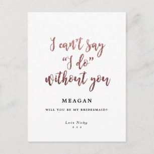 Você será meu ouro cor-de-rosa do boho do cartão