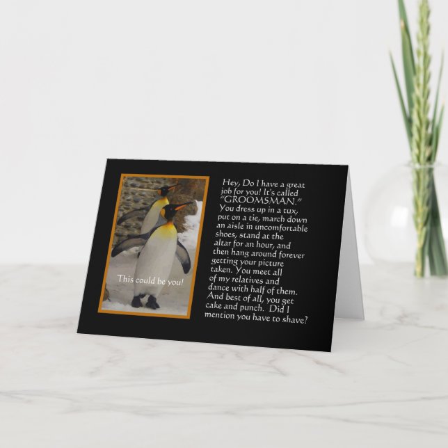 Você será meu padrinho de casamento? Cartão do (Frente)