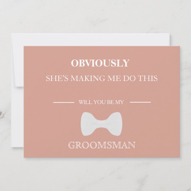 Você Será Meu Padrinho de casamento? Convite (Frente)