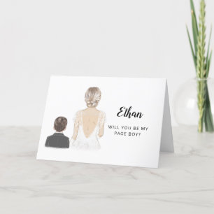 Você Será Meu Pajem Proposta de Cartão Dobrado