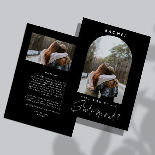 Você será minha Bridesmaid Black Photo Modern?