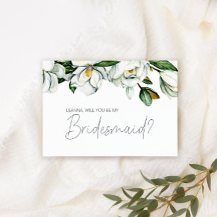 Você Será Minha Bridesmaid Branca Magnolia Floral?
