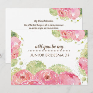 Você será minha dama de Bridesmaid Jr.? Convites