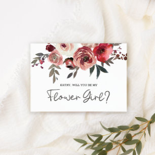 Você Será Minha Dama de Flores Rosas Vermelhas com