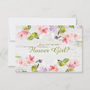 Você Será Minha Dama de Flores Rustic Pink Florals