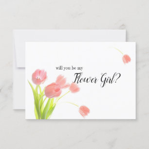 Você Será Minha Dama de Flores Tulipas Rosa Suave