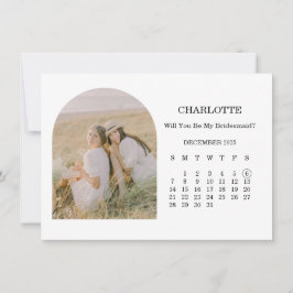 Você Será Minha Dama de Honra Cartão de Calendário