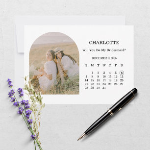 Você Será Minha Dama de Honra Cartão de Calendário