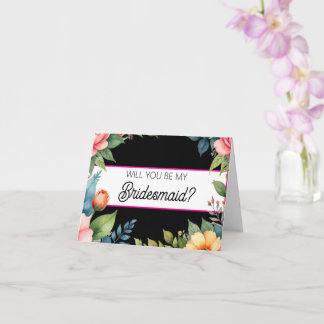 Você será minha Dama de honra cartão de proposta