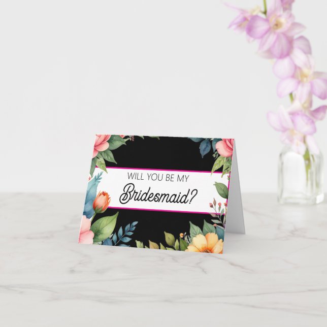 Você será minha Dama de honra cartão de proposta (Orquídea)