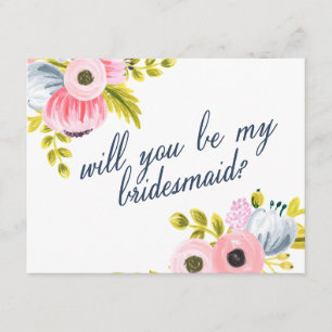 VOCÊ SERÁ MINHA DAMA DE HONRA? cartão pintado m