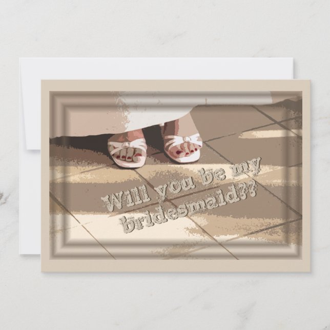 Você Será Minha Donzela? Cartão de Solicitação Bri (Frente)