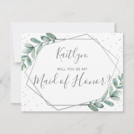 Você Será Minha Madrinha de casamento Geométrica D