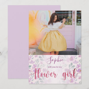 Você será minha Menina das Flores Aquarela Floral