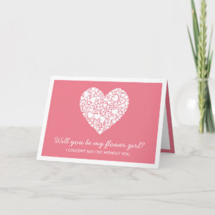 Você Será Minha Menina de Flores? Cartão Coração R